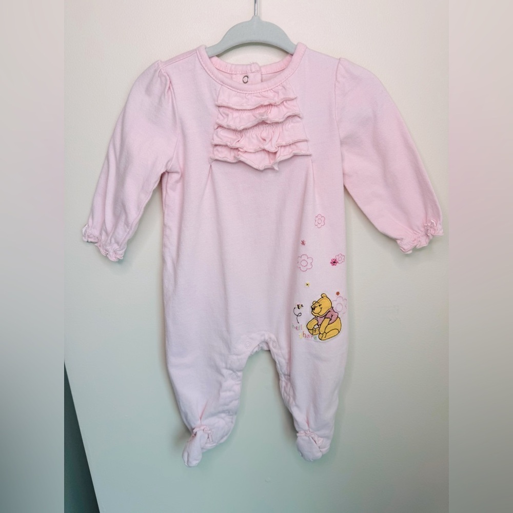 Disney Baby Girl Pink Winnie The Pooh Pajamas Size 3-6M